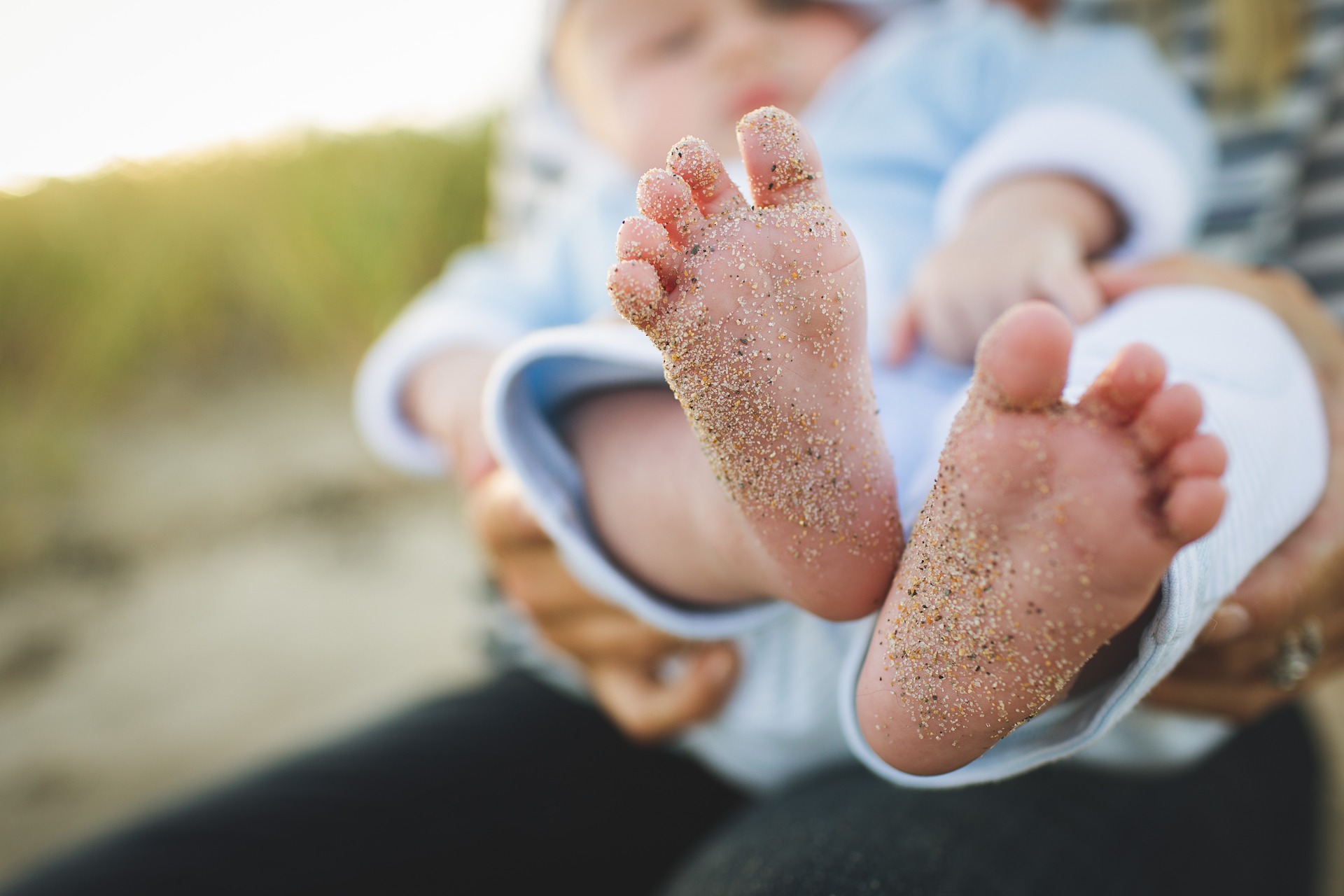 Photo de pieds de bébé